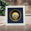Luxury Gold Plated Ceramic Plate Boutique Fridge Magnet Authentic Middle Eastern Art Showcase - Craftihouse Dubai