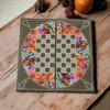 Premium Khatam Laila backgammon set, 50x50 cm large board with intricate Persian geometric design, ideal gift for him