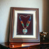 Exclusive Handmade vintage Nepali necklace framed , Fashion gallery wall art Deco , Tibetan souvenir Heritage Collection Detail