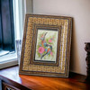 Premium Handmade Miniature Painting on Camel Bone with Khatamkari Inlaid Wooden Frame 20x16 cm High-Quality Design View