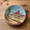 Desert Elegance: Hand-painted Plate Home Artisan Ceramic Magnet Unique Dubai Souvenir - Luxury Handcrafted Art Craftihouse Dubai