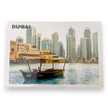 Downtown Dubai night skyline postcard featuring Burj Khalifa, 17x12cm