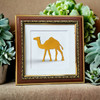 Premium Arabian Elegance: Hand-cut Wooden Camel Boutique Fridge Magnet Authentic Middle Eastern Art High-Quality Design