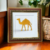 Premium Arabian Elegance: Hand-cut Wooden Camel Boutique Fridge Magnet Authentic Middle Eastern Art High-Quality Design