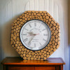 wooden slice clock