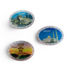 Three-piece Sharjah magnet collection featuring vibrant landscape and monument prints.