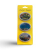 Premium Sharjah 3 Pices Set From Artisan Ceramic Magnet Unique Dubai Souvenir High-Quality Design