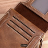 Luxury Men's PU Leather Solid Color Business Wallet, Card Holder With Zipper & Button, Valentine's Day Gift For Men Showcase - Craftihouse Dubai
