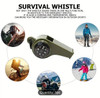 Luxury 3-in-1 Emergency Survival Whistle with Compass, Thermometer, and Referee Cheerleading Function Showcase - Craftihouse Dubai