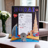 A decorative Dubai landmark photo frame, perfect as a unique and thoughtful souvenir gift for capturing favorite travel memories.