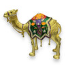 Exquisite 15 cm handcrafted camel sculpture with detailed enamel painting and sparkling gems.
