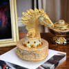 Close-up of horse-themed resin incense burner, perfect for traditional oud and bakhoor.