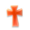Artisan-style cross-shaped paraffin candle, adding a serene and elegant touch to home decor.