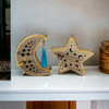 Premium Celestial Wooden Box Set: Star and Moon Crescent Shaped High-Quality Design