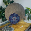 A vibrant 20 cm hand-painted Minakari copper plate featuring traditional Persian patterns for elegant wall hanging decor.