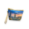 Compact Dubai skyline handheld purse, ideal for travel and daily essentials.