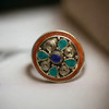 Exclusive Handcrafted Nepali Tibetan Multi-Color Ring Heritage Collection Detail