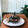 Exclusive Artisan Handcrafted Copper Bowl Lid Heritage Collection Detail