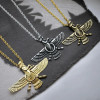 Premium Jewelry, Farvahar Titanium Steel Gold / Silver Plated Zoroastrian Pendant, Fashion Designer Accessories, Gifts For Men, Couples Or Women, Unisex Gift High-Quality Design