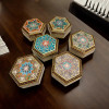 Premium Hand Painted Khatamkari Hexagon Box , Jewelry Box , Gift Box , 1 Piece Assorted Pattern Wooden Storage Box High-Quality Design