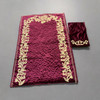 Exclusive Handmade Velvet Prayer Mat with Foam & Embroidered Quran Cover Set Heritage Collection Detail