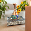 Exclusive Artisan Hand Painted Copper Vase Heritage Collection Detail
