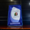 Luxury Customized Crystal Trophy with Black Base Showcase - Craftihouse Dubai
