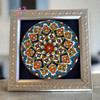 Handcrafted Persian enamel plate in a decorative silver frame, ideal as a unique housewarming or luxury gift