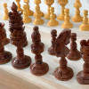 Professional size wooden chess pieces for large boards, 4.25 inch King, hand-carved from premium natural wood