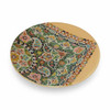Exclusive Handcrafted 25cm Enameled Pottery Plate Fine Craftsmanship Detail