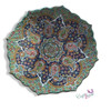 Exclusive Handcrafted 25cm Enamelled Pottery Plate Fine Craftsmanship Detail