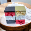 Premium Hard Paper Square Gift Box with Ribbon Craftsmanship and Design
