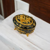 Premium Golden-Black Metal Jewelry Box Craftsmanship and Design