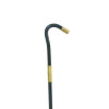 Detailed close-up of the polished golden collar bands, highlighting the fine traditional geometric reliefs and metallic luster that add distinction to the walking stick.