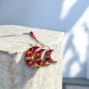 Luxury Camel Pattern Wooden Moon Ornaments Artisan Detail View