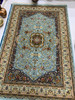 Awesome Flower Pattern Silk Carpet 225x150 Cm - Pure Silk Machine-made For Living Room Decor | Luxury Islamic Gift Idea | Traditional Mihrab Design Rug - Luxury Handcrafted Art Craftihouse Dubai