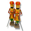 Hand-painted Rajasthani Wooden Darban Statues | Luxury Heritage Digital Art - Luxury Handcrafted Art Craftihouse Dubai