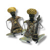 Handcrafted Metal Statue Tribal Musicians Figurine Set (2 Pcs) for Home and Gift