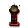 Premium Solid Brass Ship Wheel Clock on Wooden Pulley Craftsmanship and Design