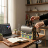High Quality Hand-Painted Leather & Wood Bag Professional Photography