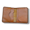 Luxury andmade Leather Wallet Card Holder Artisan Detail View