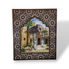 Luxury Hand-painted Wooden Wall With Arabic Artisan Detail View