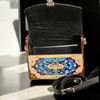 wooden clutch bag