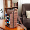 The bookshelf leather bag presented as a gift for writers, emphasizing its whimsical design and high-end artisanal quality