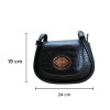 Luxury Luxury Elegant Black Leather Handbag Artisan Detail View
