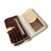 Premium Handmade Brown & Beige Natural Leather Crossbody Wallet Craftsmanship and Design