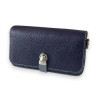 Handcrafted Black & Grey Natural Leather Crossbody Wallet for Home and Gift