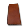 Luxury Handmade Dark Brown Leather Wallet Artisan Detail View