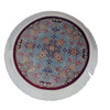 An exquisite 45 cm round silk mat from Craftihouse, blending machine-made precision with luxurious design for sophisticated interiors.ai