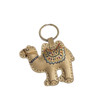 camel leather key chain